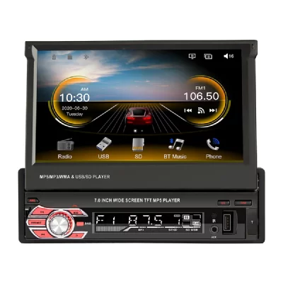 YONIS Autoradio Voiture 1-Din Poste Radio Voiture Mp5 Fm Bluetooth Aux Ecran Tactile