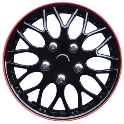 AUTOSTYLE  enjoliveurs Missouri 15 pouces ABS noir / rouge lot de 4