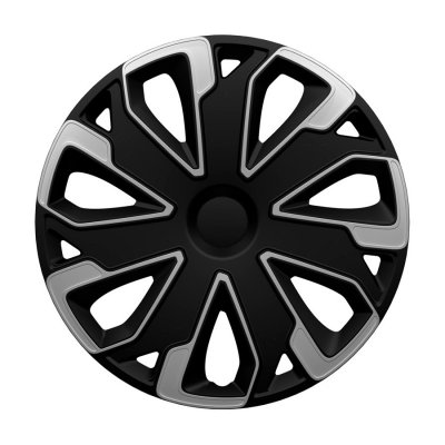 AUTOSTYLE  enjoliveurs Ultimo15 pouces ABS noir/argent jeu de 4