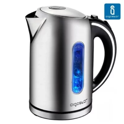 AIGOSTAR Autrechose 200039_SML Bouilloire 1.7L 2200W 220V Indicateur de Niveau d'Eau Acier Inoxydable