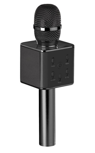 AUVISIO  : Microphone karaok&eacute; avec fonctions lecteur MP3, haut-parleur et bluetooth 