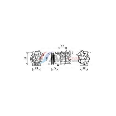 AVA QUALITY COOLING  Compresseur de climatisation RTAK489