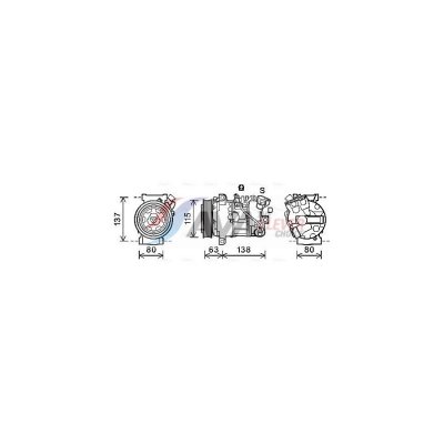 AVA QUALITY COOLING  Compresseur de climatisation RTAK491