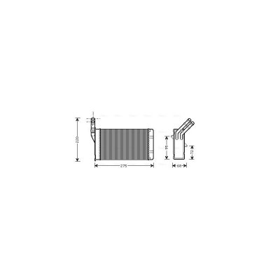 AVA QUALITY COOLING  Radiateur de chauffage CN6055 CITROEN BERLINGO