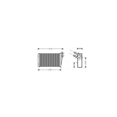 AVA QUALITY COOLING  Radiateur de chauffage RT6228 RENAULT CLIO