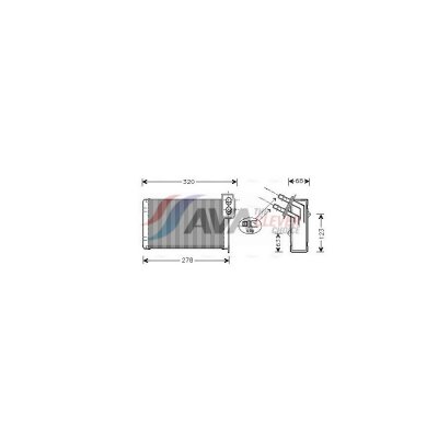 AVA QUALITY COOLING  Radiateur de chauffage RTA6099 RENAULT KANGOO