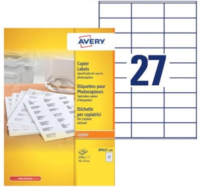 AVERY Ave B/2700 Etiq Cop 70x31 Blc Dp027 10