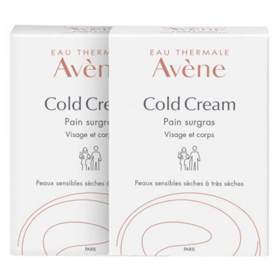 AVENE Av&egrave;ne COLD CREAM - Pain Surgras lot de 2, 2x100 gr