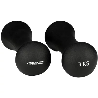 AVENTO  Ensemble de poids de main Bone 2x3 kg Noir