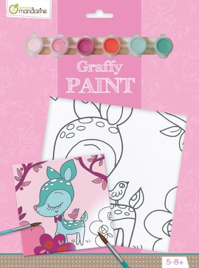 AVENUE MANDARINE  Graffy Paint Faon - 20x20 Cm - 