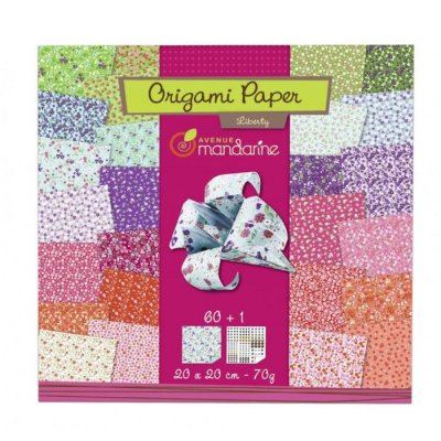 AVENUE MANDARINE  - Papier Origami Liberty - Pochette 60