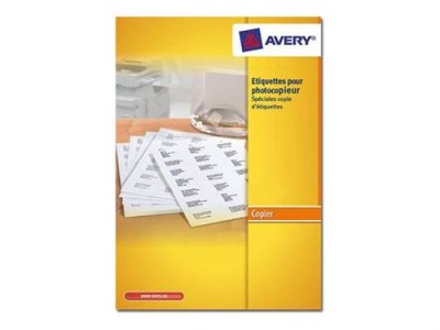 AVERY   etiquette pour photocopieur, 70 x 35 mm, blanc noir