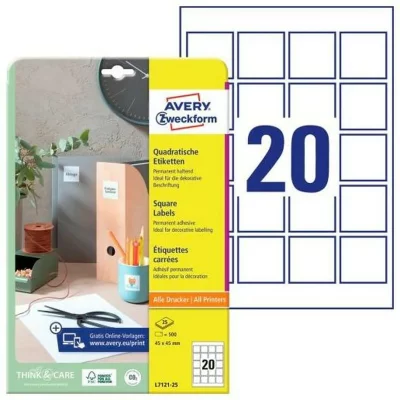 AVERY ZWECKFORM Avery  etiquette pour codes qr, 45 x 45 mm, carr&eacute; noir