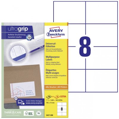 AVERY   zweckform etiquette universelle, 105 x 74 mm, blanc noir 