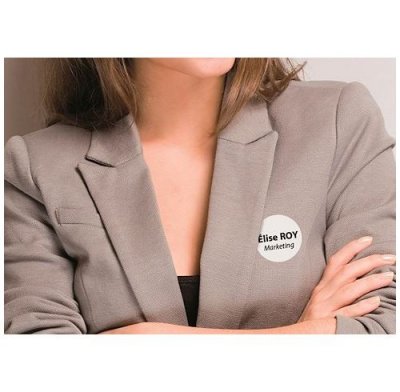 AVERY  Badge laser  adh&eacute;sif blanc &Oslash; 51 mm - Bo&icirc;te de 240