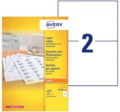 AVERY  Boite De 200 Etiq Copr 210x148 5 Dp002 100