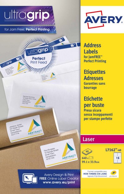 AVERY  - &Eacute;tiquettes adresses - blanc - 40 unit&eacute;s 16 )