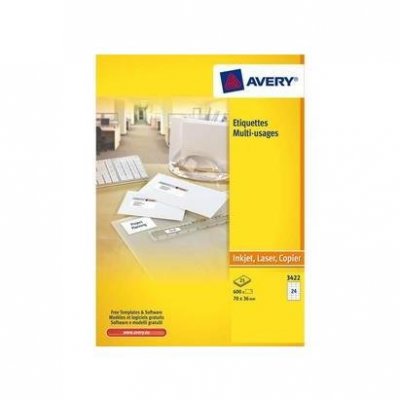AVERY ZWECKFORM Avery - &eacute;tiquettes multi-emploi - 2400 &eacute;tiquette(s)