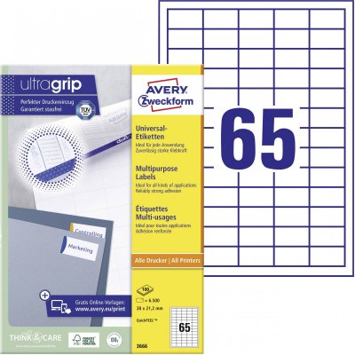 AVERY  - &eacute;tiquettes multi-emploi - 6500 &eacute;tiquette(s)