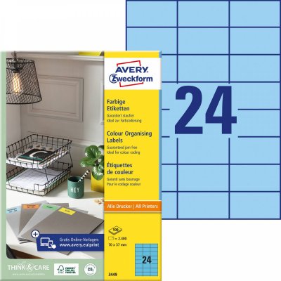 AVERY  - &eacute;tiquettes pour dossiers - 2400 &eacute;tiquette(s)