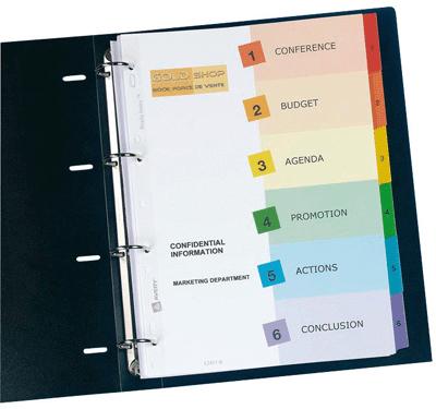 GENERIQUE Avery - Intercalaires Personalisables Ready Index A4+ - Jeu De 6