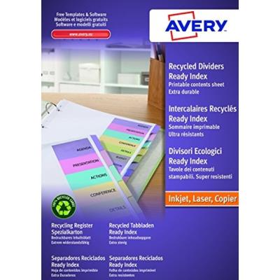 GENERIQUE Avery JEU 12 INTERC READY INDEX A4