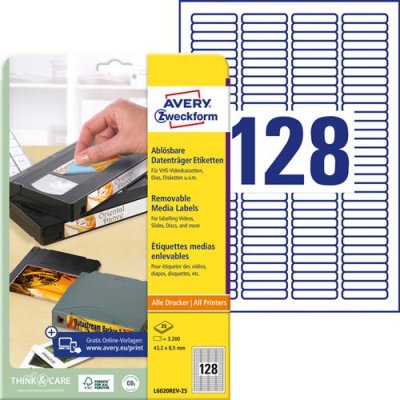 AVERY ZWECKFORM Avery Stick+Lift Etiquette pour diapositives