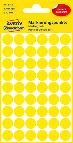 AVERY  Zweckform 3147&nbsp;rep&egrave;res 5 Blatt, 270 Etiketten jaune