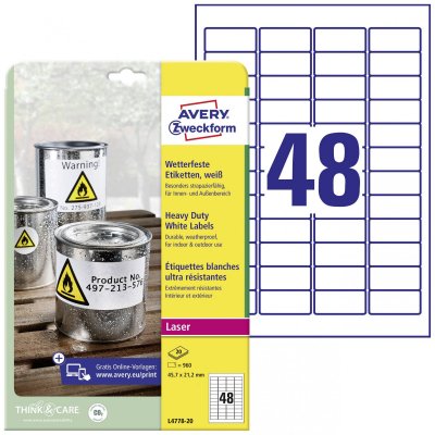 AVERY ZWECKFORM  - L4778-20 - Etiquettes
