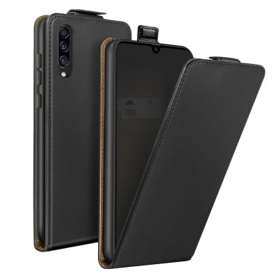 AVIZAR  &Eacute;tui &agrave; Clapet Vertical Magn&eacute;tique pour Galaxy A30s / A50 avec Porte-carte Noir
