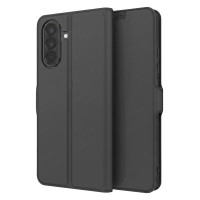 AVIZAR  &Eacute;tui portefeuille pour Galaxy A27 Effet Cuir Mat avec Support Vid&eacute;o Noir