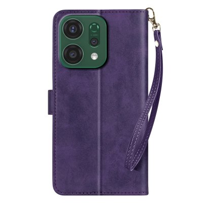 AVIZAR  &Eacute;tui Portefeuille pour Oppo Reno 14 / 14F / 14 FS avec Dragonne Violet fonc&eacute;