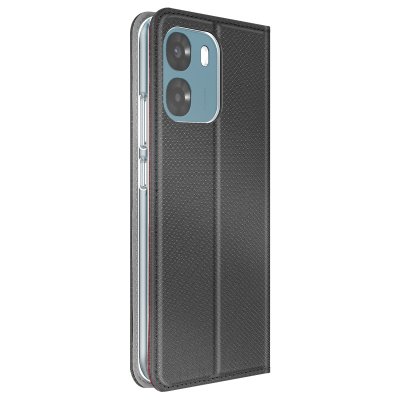 AVIZAR  &Eacute;tui pour Oppo A6 Textur&eacute; Stri&eacute; avec Fonction Support et Porte-cartes Noir