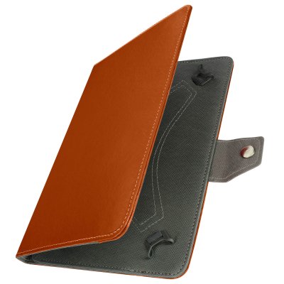 AVIZAR  Funda Solapa Efecto Cuero Leng&uuml;eta Magn&eacute;tica Naranja Envejecido para Tablet 10