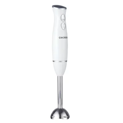 AVIZAR  Mixeur Plongeant Multifonction 300W avec Pied en Acier Inoxydable Blanc
