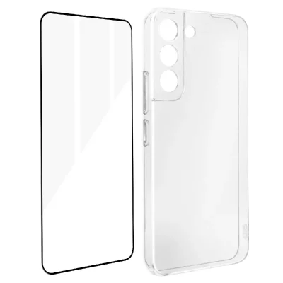 AVIZAR  Pack Silicone + Verre Tremp&eacute; - Galaxy S22 Plus