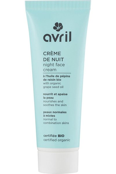 AVRIL  Cr&egrave;me de Nuit Bio Peaux Normales &agrave; Mixtes 50ml