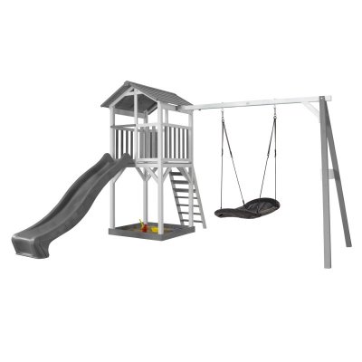 AXI  Beach Tower With Roxy Nest Swing Grey/White - Toboggan Gris
