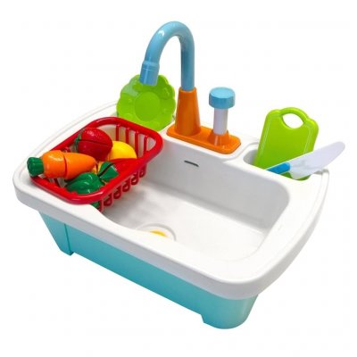 AXI HOUSE AXI Lavabo jouet en plastique avec ensemble d'accessoires 17 pi&egrave;ces