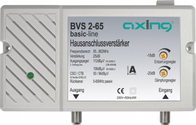 AXING  - Amplificateur de raccordement dimmeuble 30 dB bvs 2-65