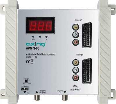 AXING  AVM 3-00 Double Audio-Vid&eacute;o-Modulator UHF mono pour 2 cam&eacute;ras