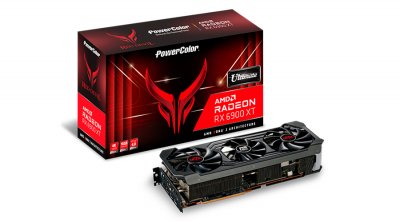 POWERCOLOR Axrx 6900xtu 16gbd6-3dhe/oc 2135 mhz 16 go amd gddr6 noir