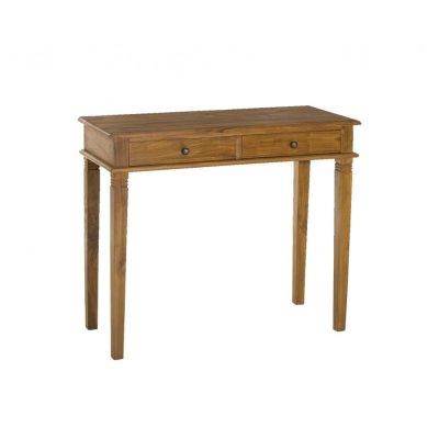 Ayan - bureau marron bois teck 2 tiroirs AUC3302535010132