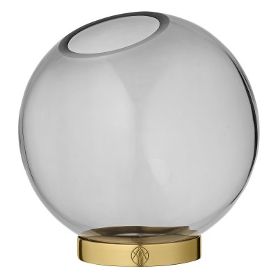AYTM  - Globe Vase moyen, &Oslash; 17 x H 17 cm, noir / or