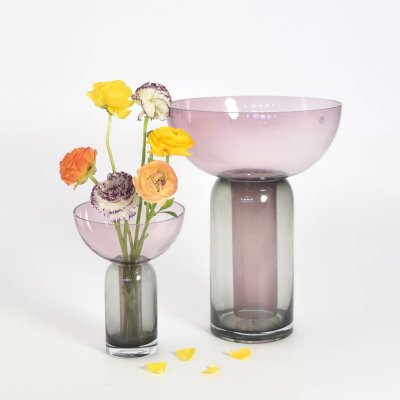 AYTM  Vase Torus  - rose - Hauteur/&Oslash; 33 x 25 cm