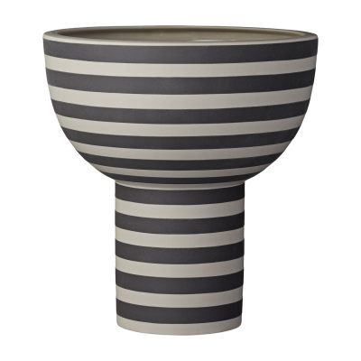 AYTM  Vase Varia, noir, &Oslash; 23 cm, hauteur 24 cm, c&eacute;ramique