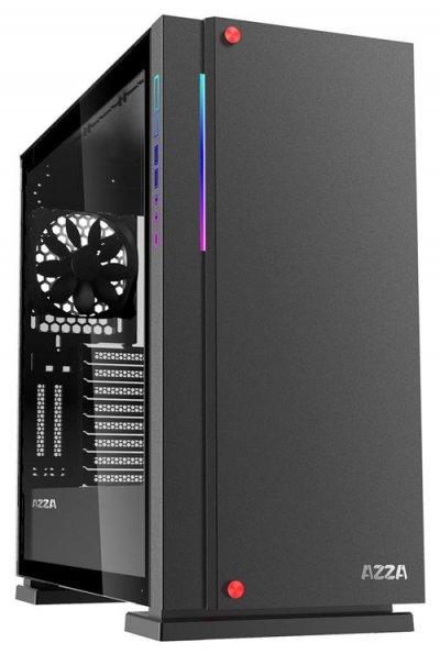 AZZA  Boitier Moyen Tour ATX Zircon RGB avec panneau vitr&eacute; (Noir)