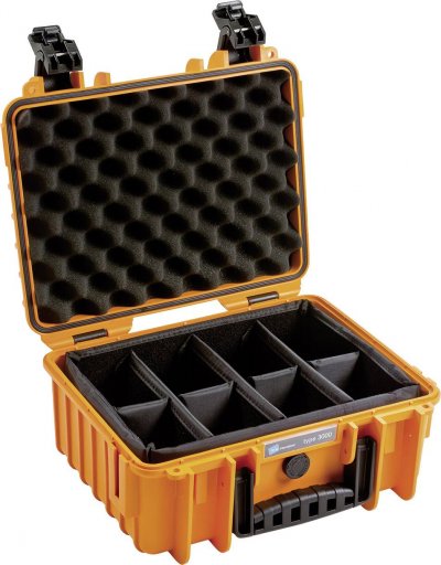 B & W INTERNATIONAL B&w 3000 Divider System Camera Case Without Foam Orange