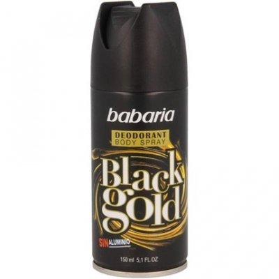 BABARIA  d&eacute;odorant en spray pour le corps or noir pour hommes 200ml