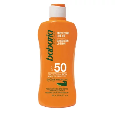 BABARIA  Leche Solar Protectora Aloe Vera SPF50 200ml